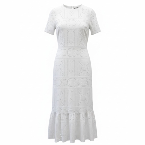 The Kooples Dresses & Skirts - White Eyelet Embroidery Maxi Dress from The Kooples SZ Small EURO 1